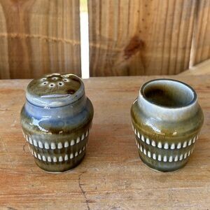Vintage Wade Irish Porcelain Salt Shaker & Toothpick Holder